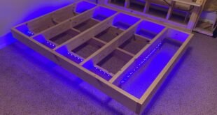 floating bed frame diy