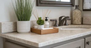 modern bathroom counter decor
