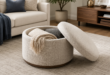 Round Storage Ottoman