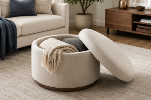 Round Storage Ottoman